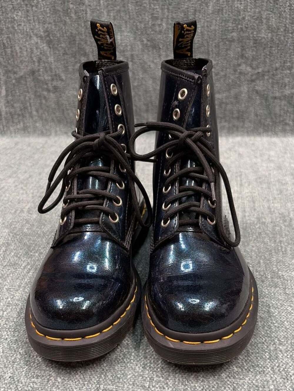 Dr. Martens 1460 Sparkle Metallic Boots Blue Iridescent size 7 W and 6M